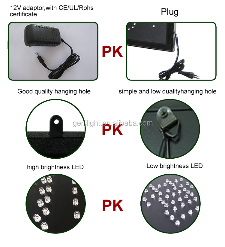 Long Working Lifetime High Brightness LED Open Sign with PCB Board 12V Input Voltage