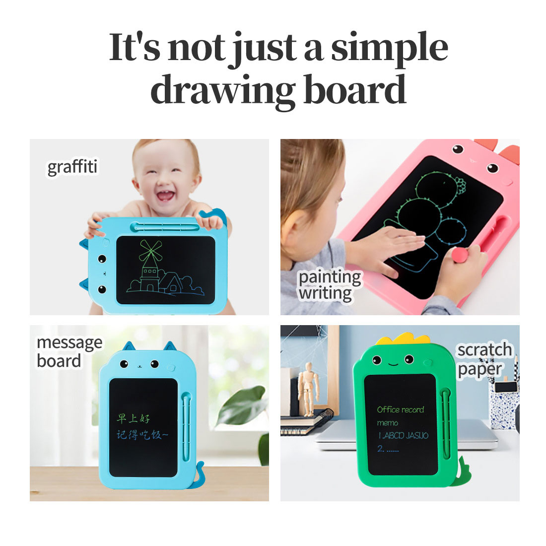 LCD Writing Tablet Toys for Kids Girls Boys Magnetic Doodle Board Travel Essentials Christmas Birthday Gift