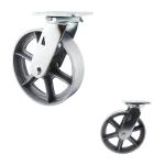 8 Inch Big Diameter 660LBS Load Capacity Cast Iron Hollow Swivel Plate Caster