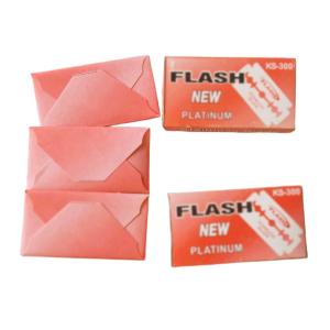 China Factory Double Edges Metal Edge Salon Disposable Safety Stainless Steel Strip Shave Razor Blade For Men Shaving factory