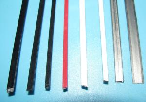 China 1.2mmX3.0mm Flat Plastic Coated Wire White Black Polyester Carbon Steel Core factory