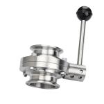 General Manual Sanitary Butterfly Valve for Milk Water Forged Stainless Steel