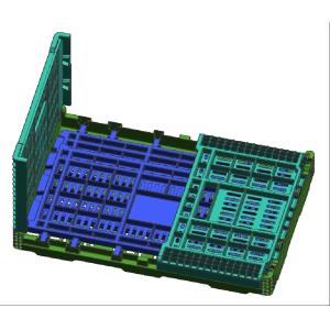 Collapsible Agriculture Fruit And Vegetable Plastic Crates Mesh Style