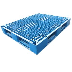 China HDPE Recyclable Euro Plastic Pallet Blue Lightweight Moulded Pallets on sale