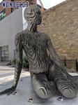 Customized Outdoor Metal Decoration Sliced Man Stainless Steel Sculpture