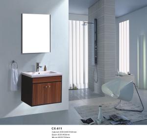 China Modern 60cm Wide PVC Bathroom Vanity With Mirror ISO Standard Waterproof factory