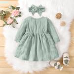 Breathable Children'S Dress Clothing Solid Color Sleeveless Dresses Sweet Green