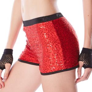China Metallic Edged Dance Wear Accessories Gym Sequin Dance Shorts For Sports Performance factory