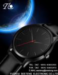 High Quality Stainless Steel Quartz Wrist Watches business style PU leather band
