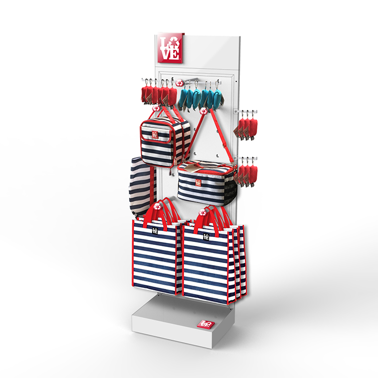Retail Store Metal Display Stands Floor Display Unit For Grilling Charcoal Briquette Pack