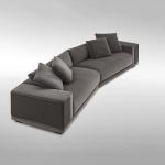 Luxury Leather Living Room Furniture Italian Fabric Sectional Sofa Set