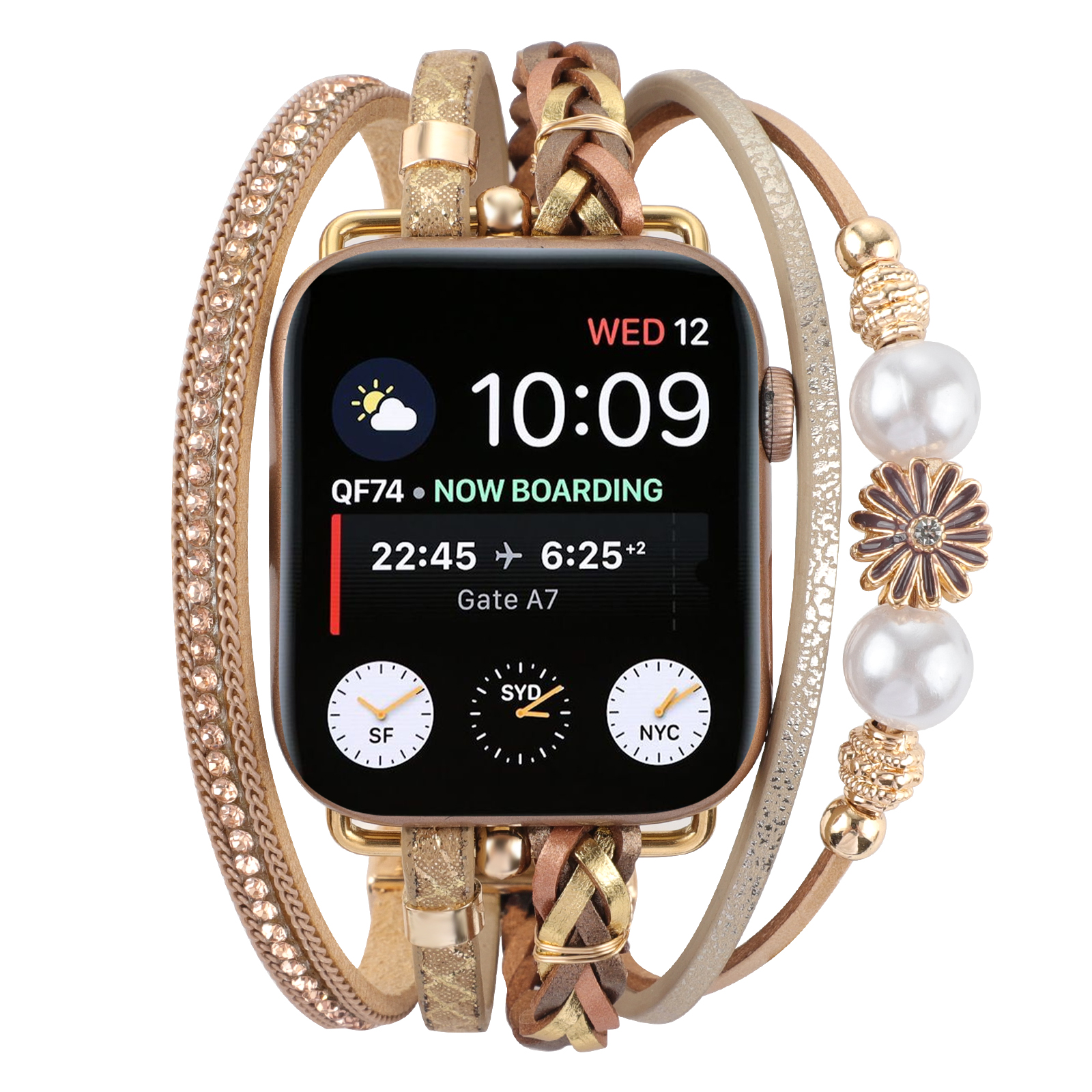 DHL.UPS.FEDEX.EMS Trendy Zou Chrysanthemum Decorative Smart Watch Band