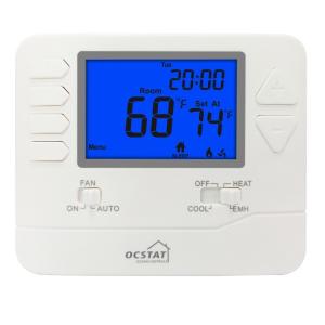 China Riseem 2 Heat and 1 Cool Digital Temperature Controller Air Conditioner Room Thermostat factory