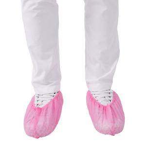 China Pink Rain Proof Non Skid Shoe Covers Disposable PP factory
