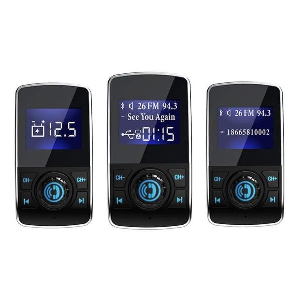 Dual USB Car Charger Transmitter With AUX Input TF Card Slot , Car Kit FM