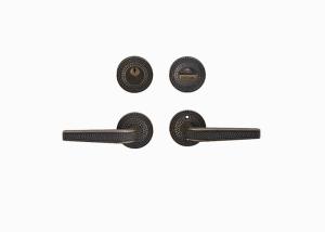 China Brass Lever Lock Door Handle , 66mm 144.2mm Interior Door Lever Handles factory