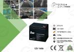 Maintenance Free Sealed Lead Acid Battery 12v 14ah For Ups System