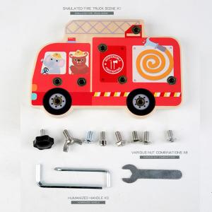 China Busy Board Screw Bolt Set Toys For Kids Workbench Wooden Toys Montessori factory