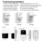 Low Power Tuya Video Doorbell 180° Night Vision Remote Control Doorbell