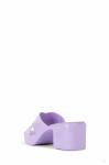High End PVC Womens Wedge Heeled Shoes 7cm Platform Wedge Slippers