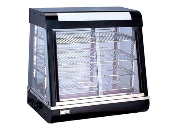 Electric Heating Cake Display Cabinet Counter Top 3-Layers Glass Food Warmer