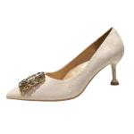 9333-022 Korean Fashion Suede Pointed Rhinestone High Heels Sexy And Thin Net