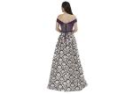 Nice Pattern Off The Shoulder Evening Dresses For Women / Boat Neck Prom Dress