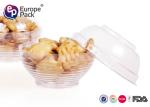 Kitchen 90Ml Clear Disposable Plastic Bowls With Lids Round Shape
