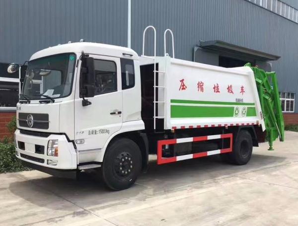 Rear Loader 12cbm Garbage Compactor Truck Carbon Steel Q235B For Waste