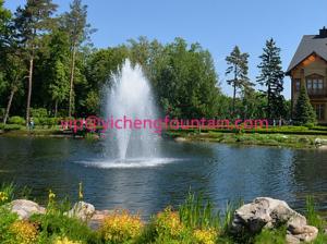 China Small Size Garden Floating Water Fountain Full Set For Different Ponds And Lakes Different Shapes factory