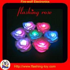 China Hot Valentine Gifts AG13 battery PVC LED Flash Rose HL-C3313 for hotel / home / party factory