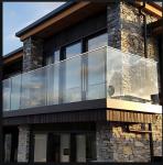 Transparent Balcony Glass Balustrade , Outdoor 10mm Tempered Glass Balcony Fence