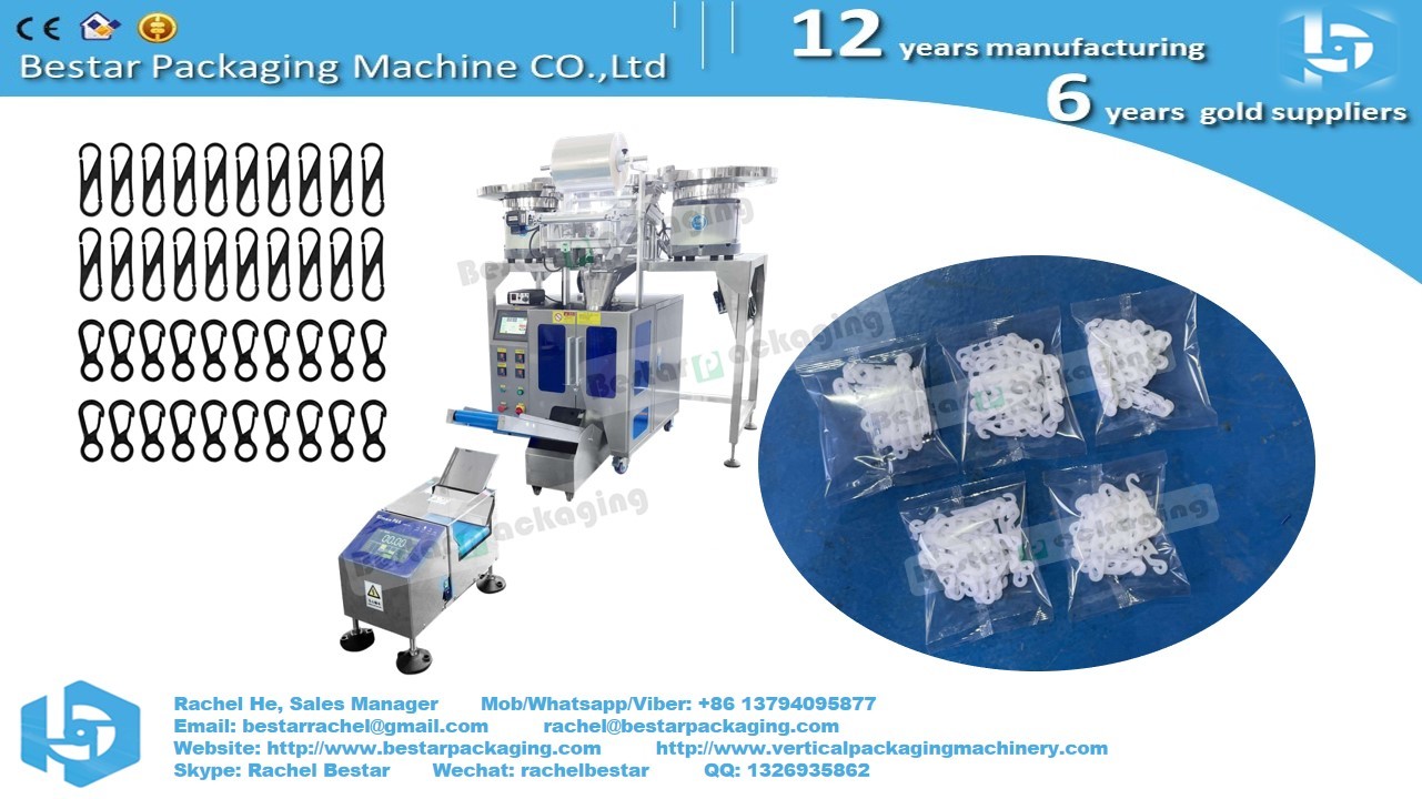 Automatic packing machine with counting function for metal hooks packaging