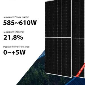 China 585W 590W JA Solar Panel 595W 600W Bifacial Solar Panel System For Home factory