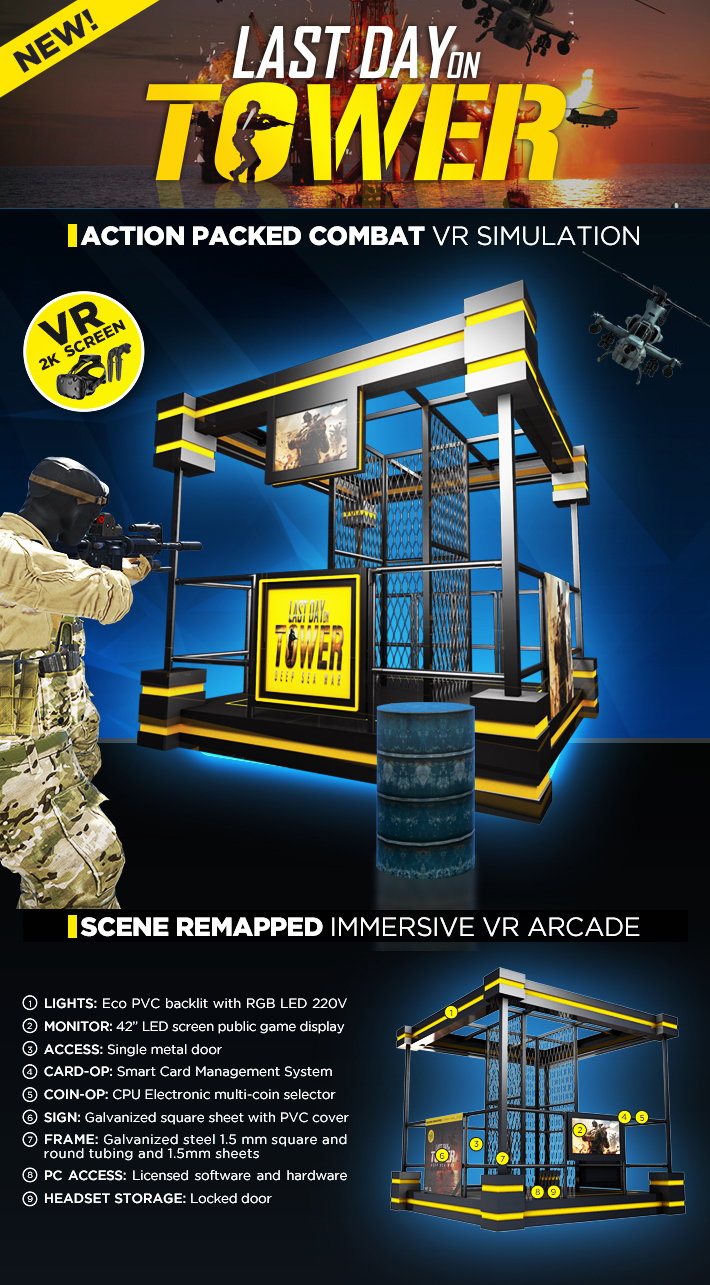 Black Interactive Virtual Reality , Gun Virtual Reality Shooting Simulator