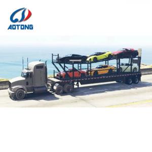 China Transport Cars Effortlessly Heavy Duty Semi Trailer with 4 Car Carrier in Philippines factory