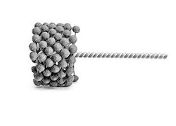 Black Color Pipe Deburring Brush , Flex Hone Brush Zinc Plated Handle