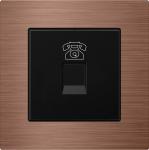 Wall Telephone Socket Rj11 Tempered Glass Frame Multi Color Panel