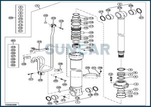 China DEERE-4614118 Boom Cylinder Service Kit for Excavator Deere 210 factory