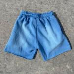 Custom Puff Print Logo Acid Wash Shorts Cotton Fleece Zipper Pockets Sweat