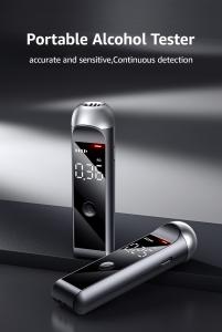 China Black Compact Semiconductor Breathalyzer With Result Light Reminder factory