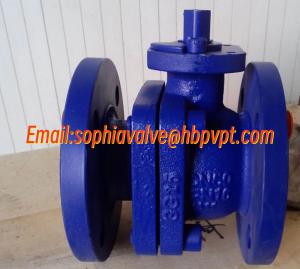 China 2-PC cast iron flanged ball valve with DIN standard factory