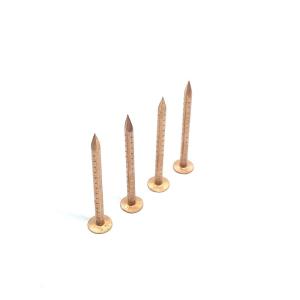 China 30 X 2.8MM Four Hollow Shank Copper Clout Nails For Roof And Slate factory