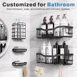 No Drilling Large Capacity Rustproof Stainless Steel Bathroom Organizer Bathroom