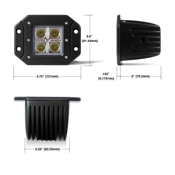 Cree 16W Led Replacement Fog Lights Flood/Spot Square Bright Fog Lights For Trucks