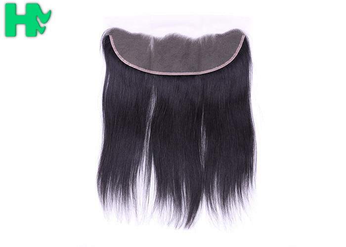 13*4 Straight Frontal Peruvian Human Hair Lace Closure / Lace Front Closure Piece