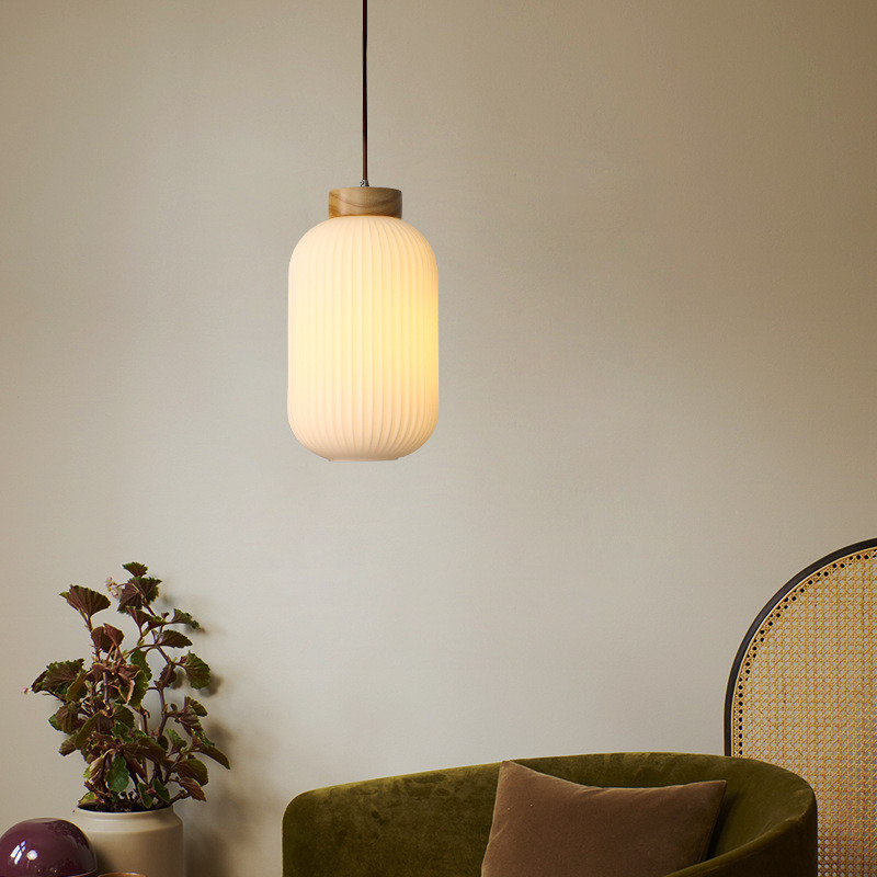 Japanese Retro Bedroom Lamp Chinese Wooden Pendant Light(WH-AP-600)