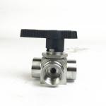 stainless steel 3-way ball valve/3 way high pressure ball valve