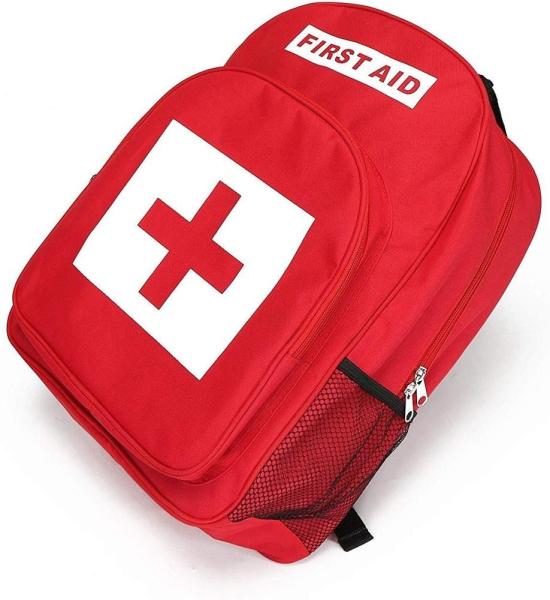 First Aid Backpack Empty Medical First Aid Bag Red Emergency Treatment