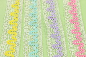 China Recyclable Cotton Crochet Lace Trim Reusable Unstretched Contrast Patterned factory